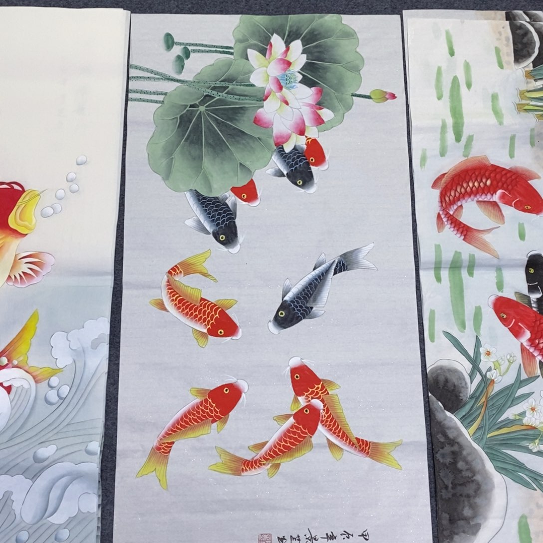 国画尺寸100✖️50三尺手绘工笔