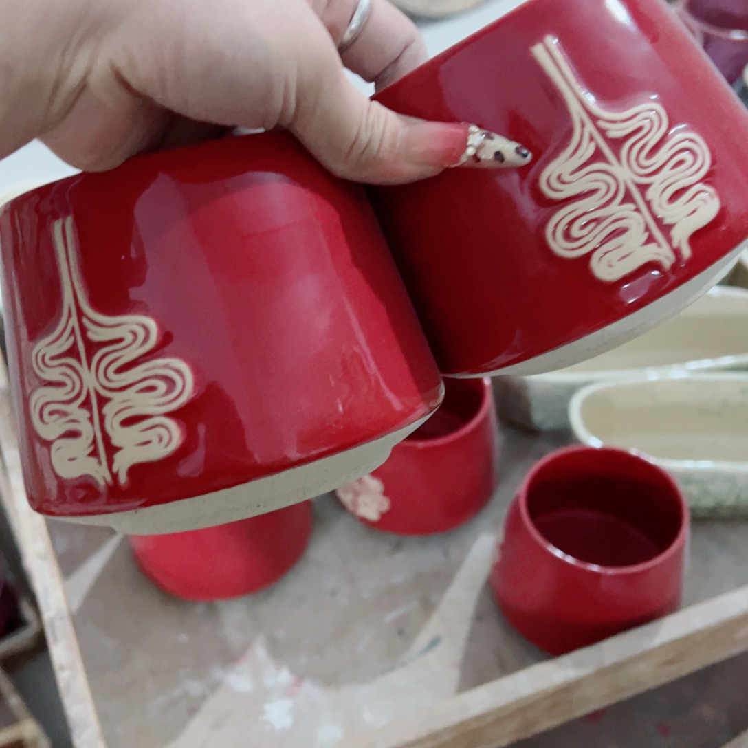 有孔，陶瓷花盆满10米包邮发货