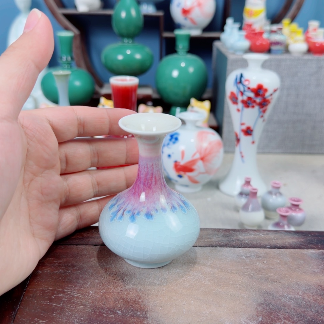 陶瓷手工小花器摆件