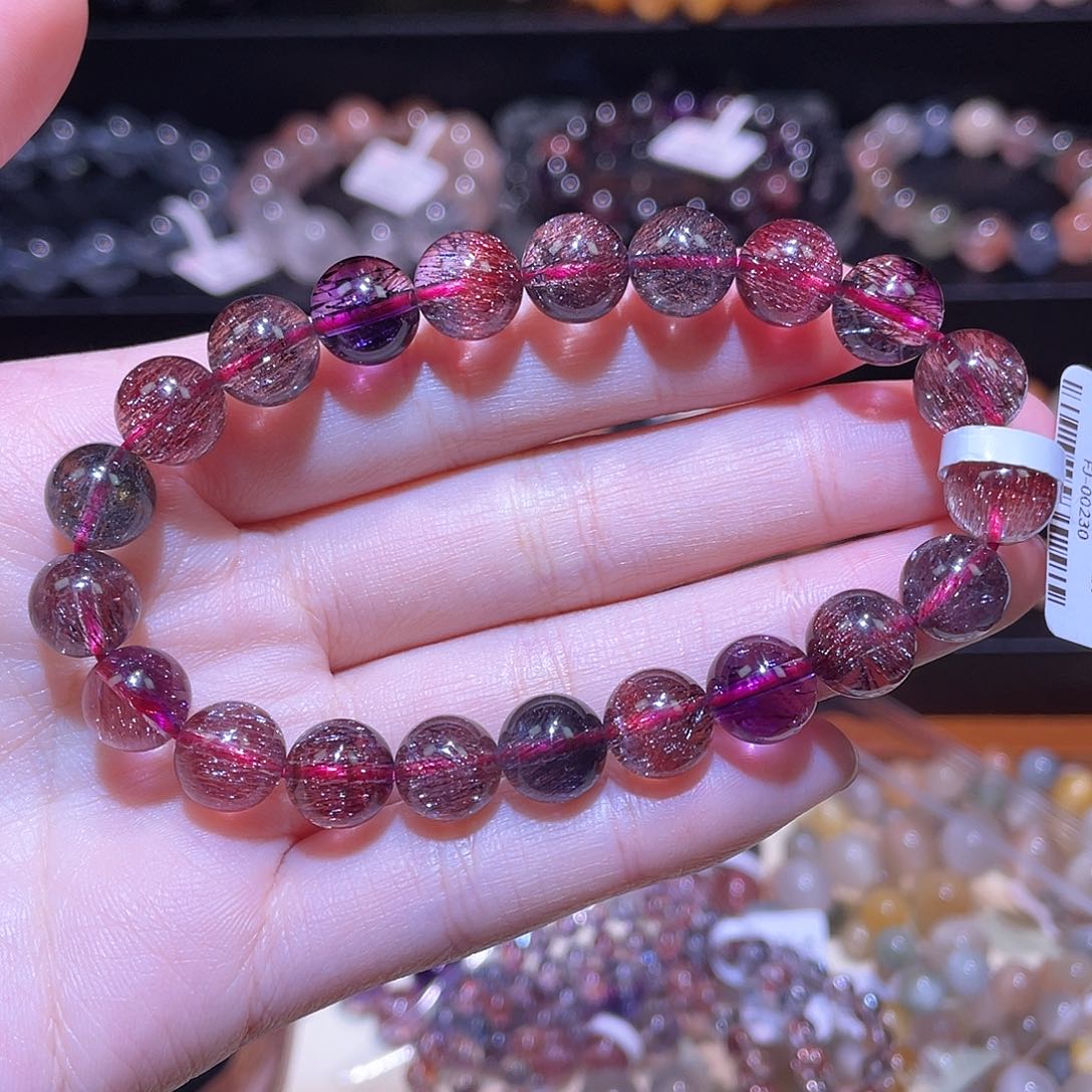 水晶手链未镶嵌妖***剧超七手链，晶体通透