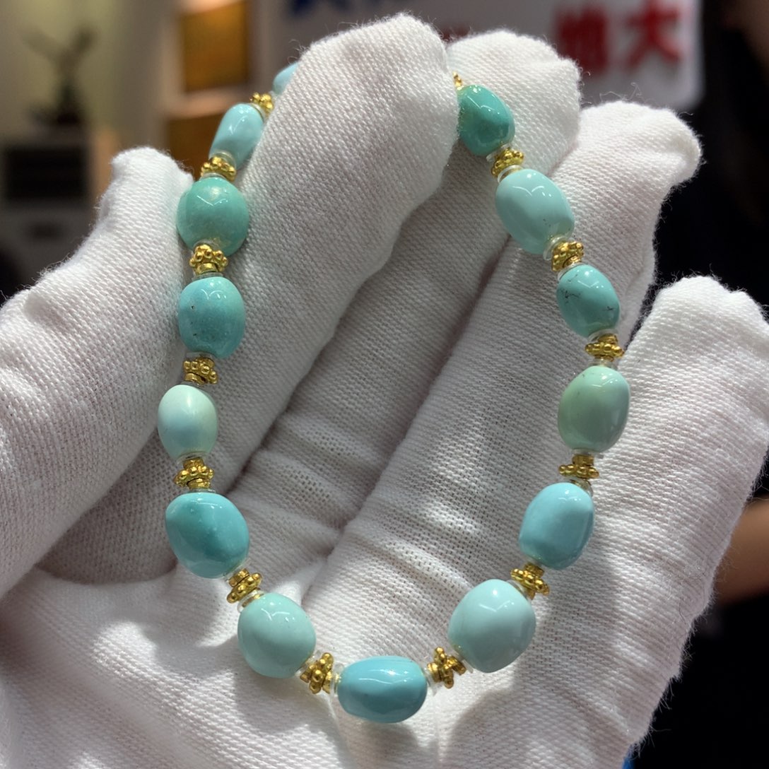 绿松石单圈银S925镶嵌