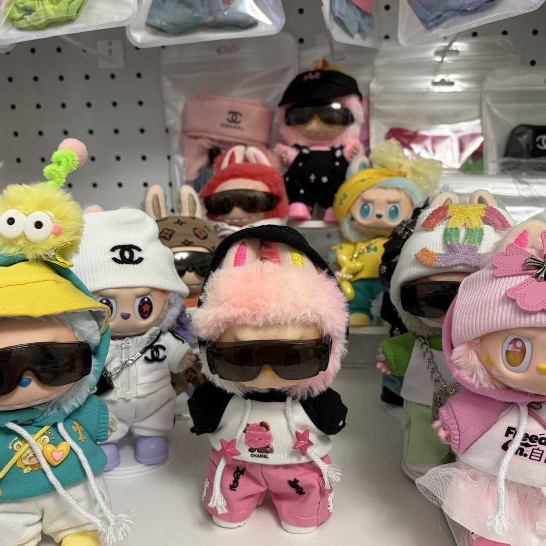 （C01-C15仅娃衣）17cm公仔运动风玩偶休闲换装连帽外套卫衣娃衣