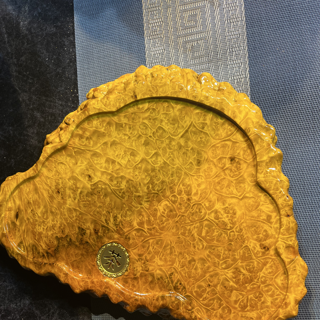 黄金樟实木茶盘长39宽29厚4