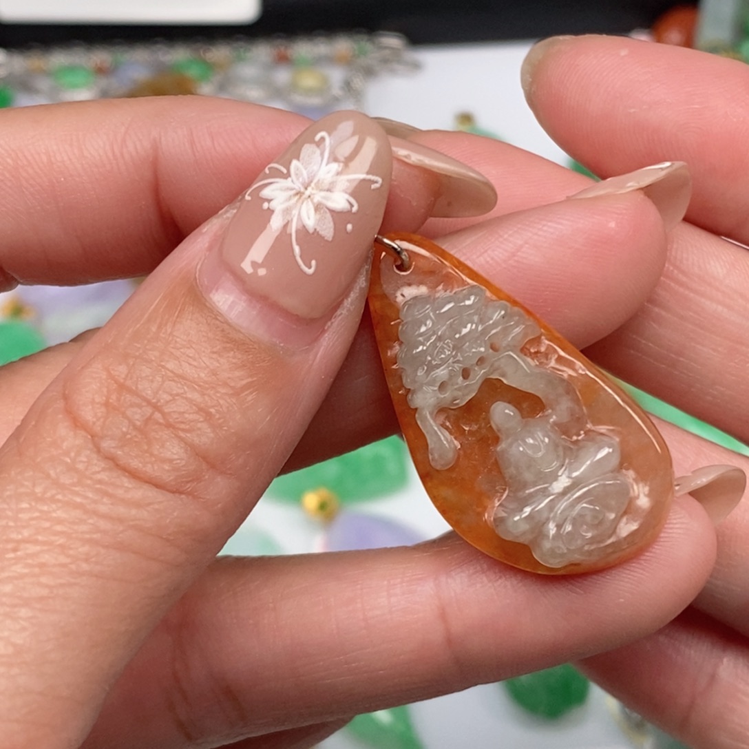 翡翠未镶嵌吊坠(不含链)