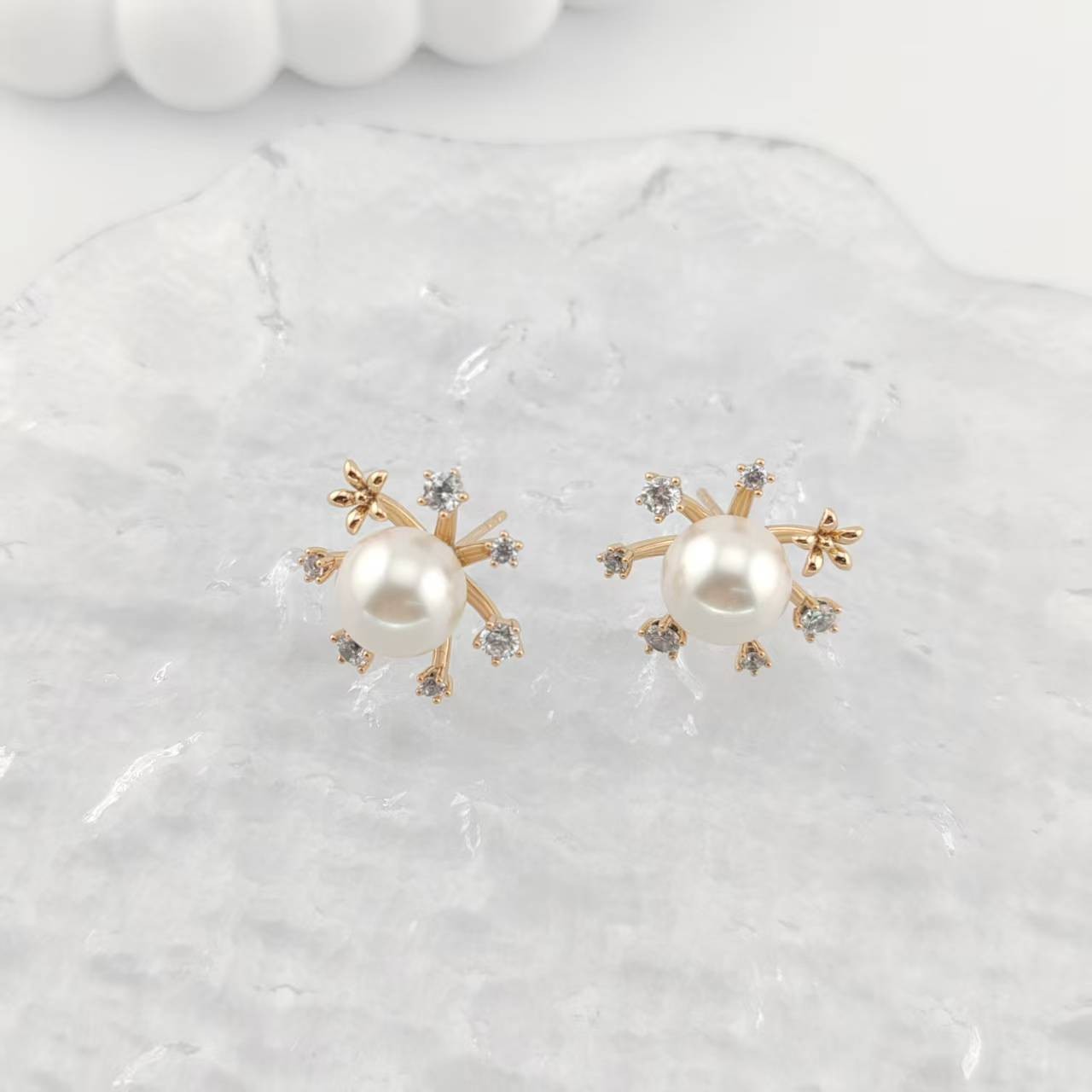 XUPING/旭平首饰 合金合成锆石耳饰 【潘生福利】花GDQ X000026934