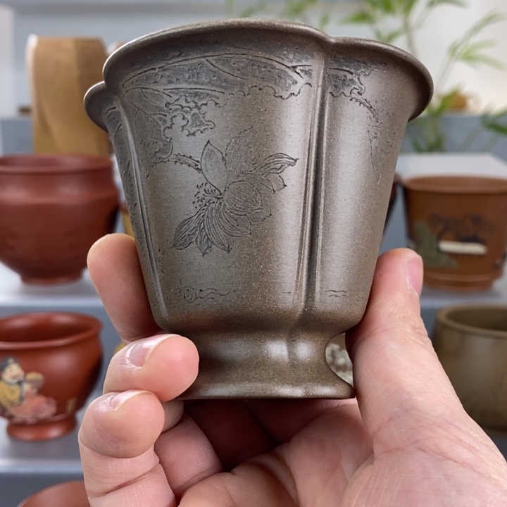 紫砂茶杯宜兴紫砂主人杯