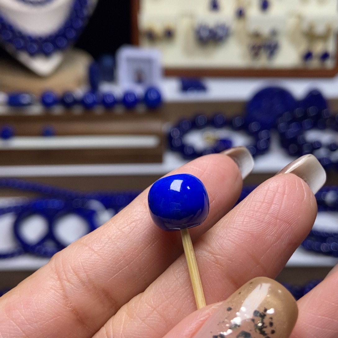 沂***赵青金石未镶嵌老矿高品老型单珠 11mm