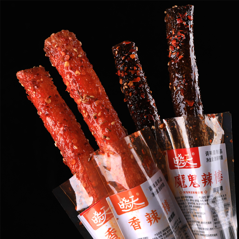 晓天爆辣口味一根筋辣条湖南特产美味解馋休闲零食