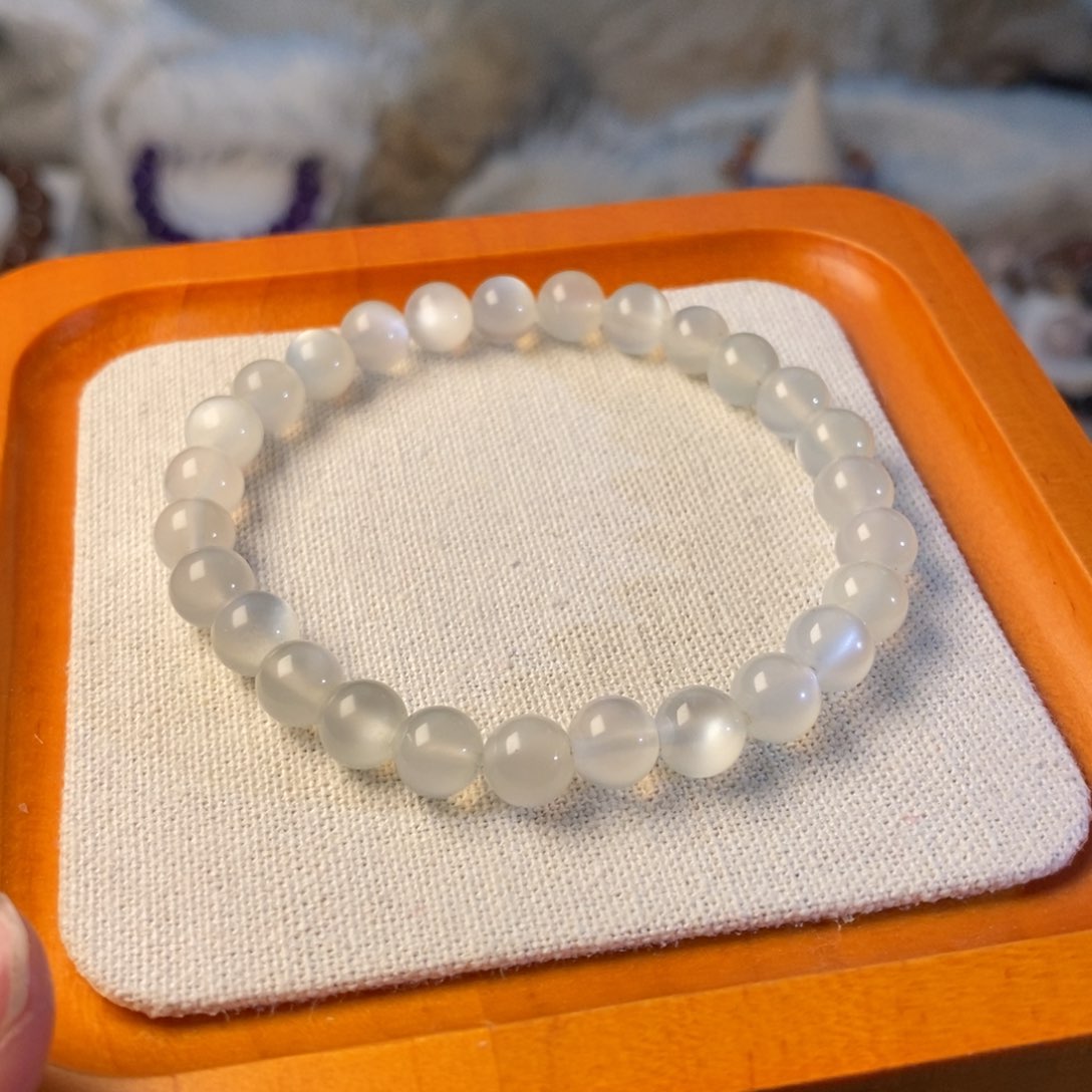 【闪购商品】水晶手链未镶嵌天花板白月光7mm