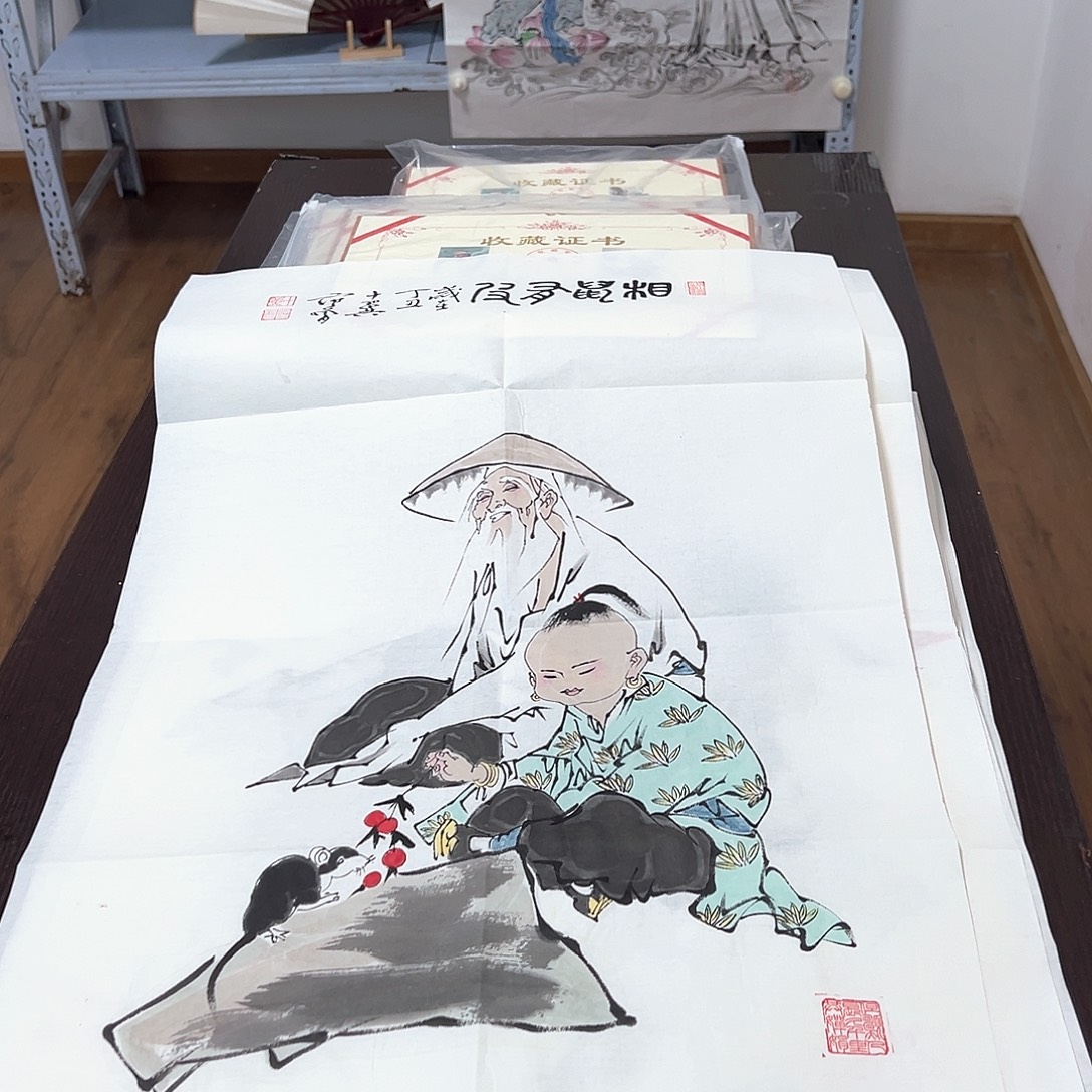 邓***1范老师四尺三开作品