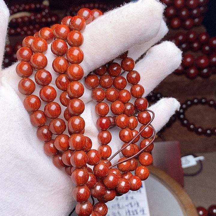 小叶紫檀手串/手链霜*月原汁原味0.8cm