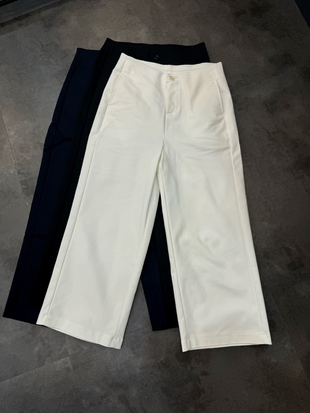 （柒贰柒服饰）25夏季新款直筒百搭时尚显瘦中高腰休闲裤（裤长90）