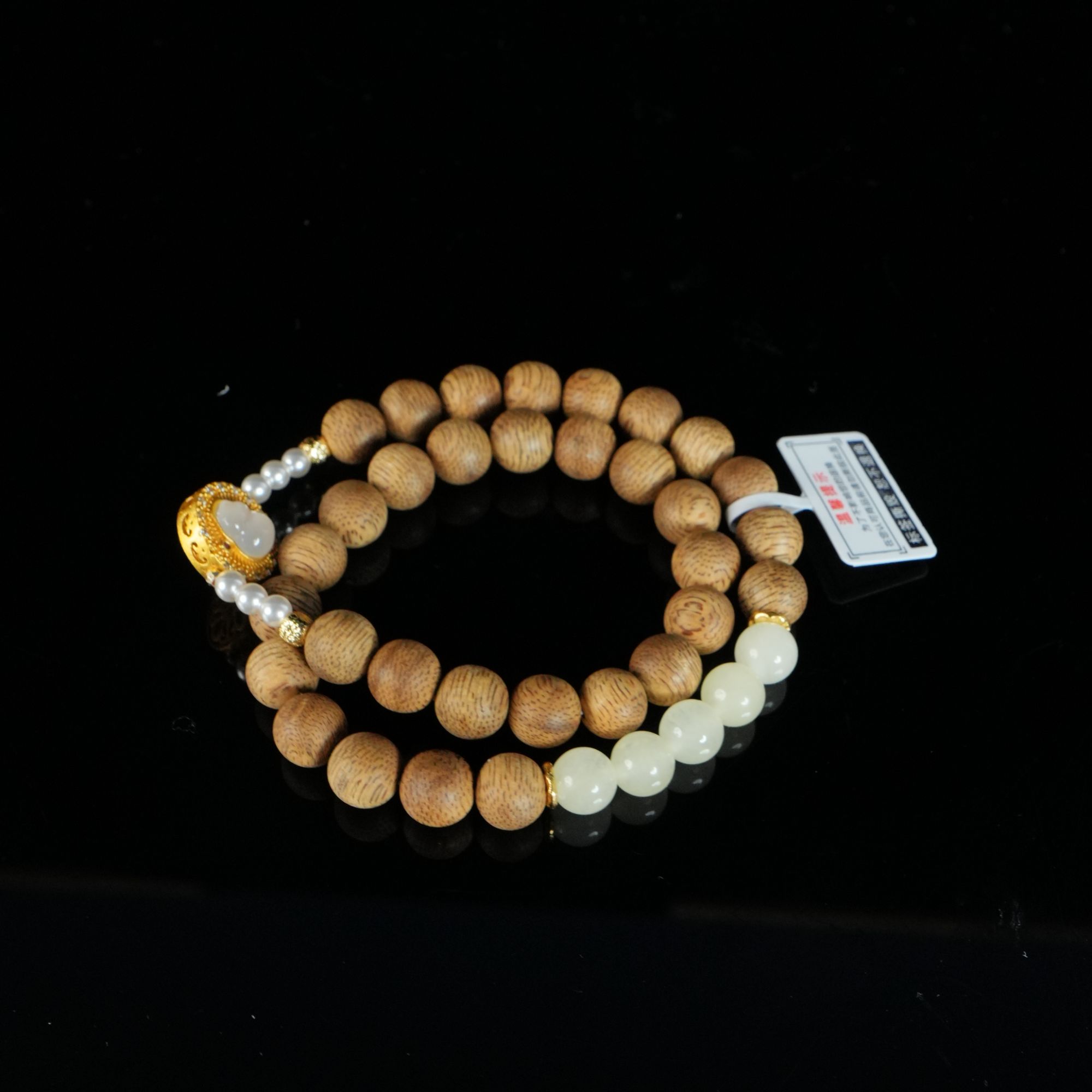 DY-B7571 东马黄油软丝老料沉香diy双圈 0.9cm 16.6g