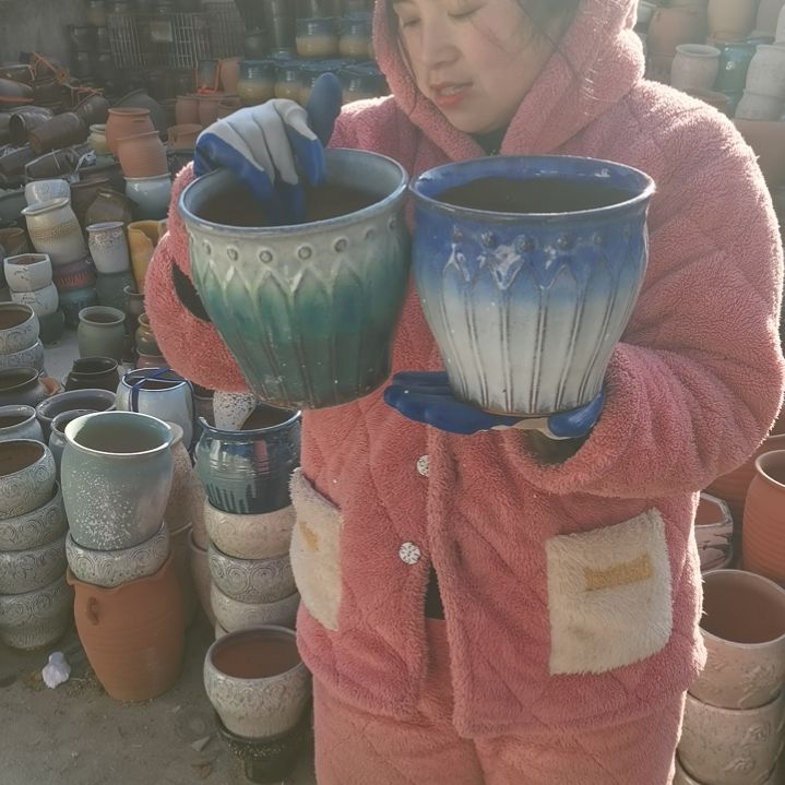 红陶口16高15瑕疵两个