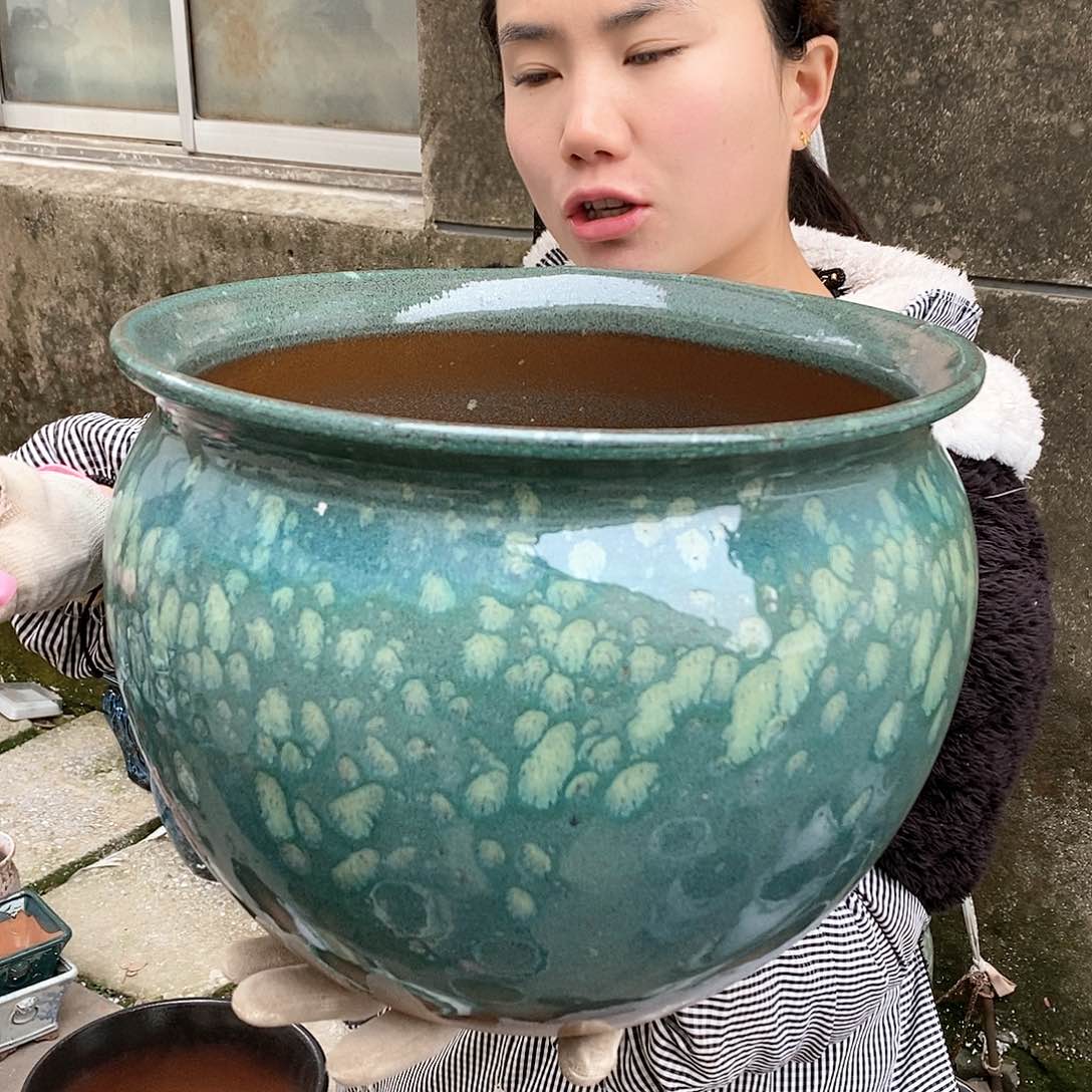 红泥花盆正品口30高24