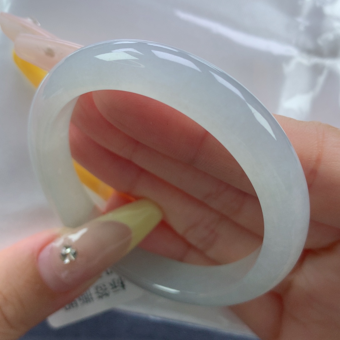 翡翠手镯未镶嵌缅甸天然翡翠A货52.9贵