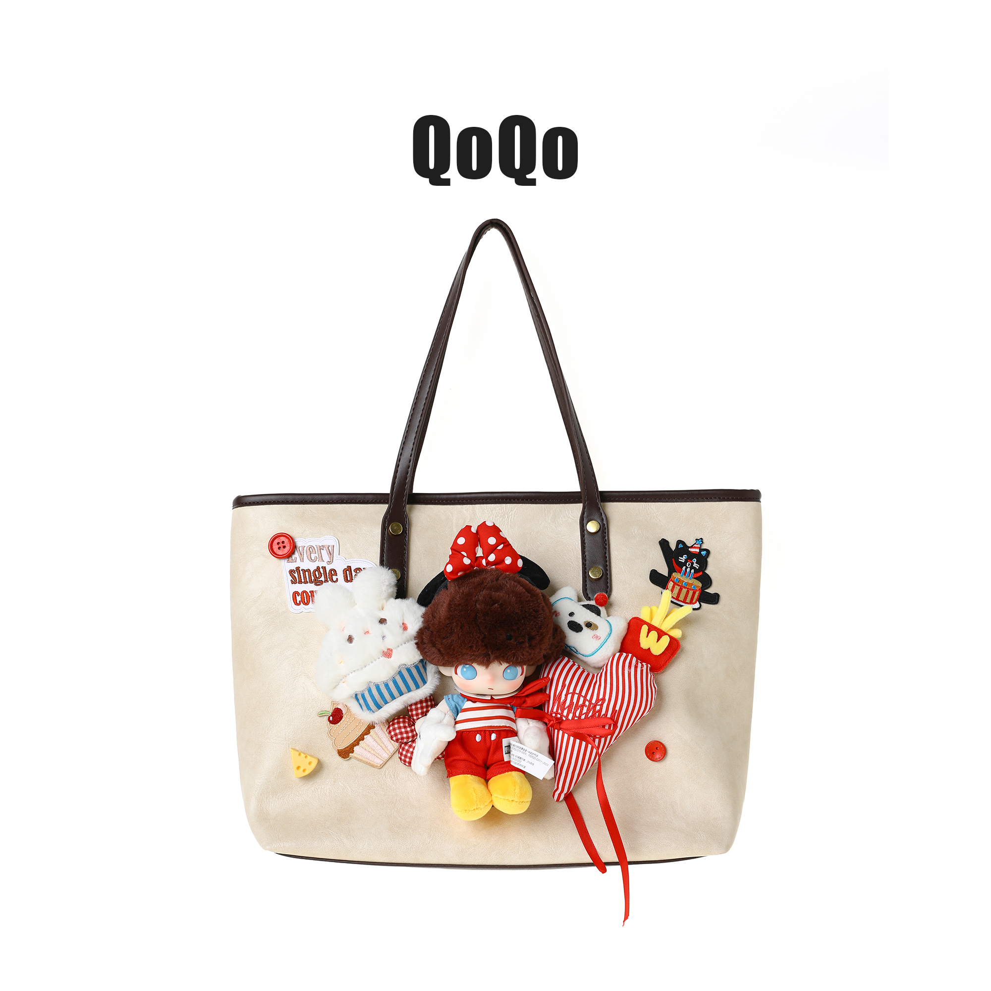 原创潮包手作毛绒娃包卡通时尚百搭精致