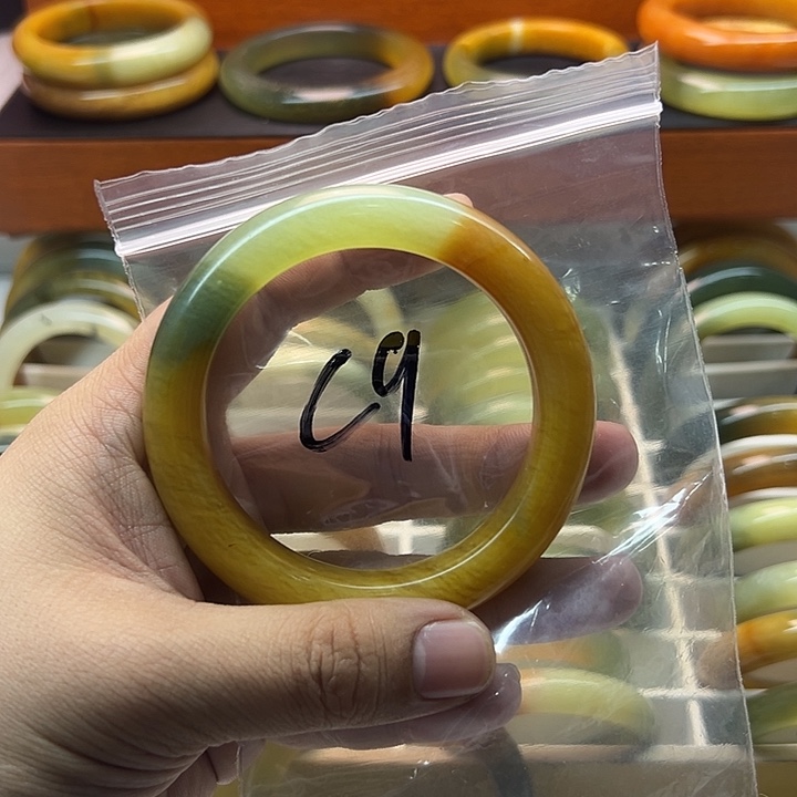 1***壹蛇纹石玉合金手镯