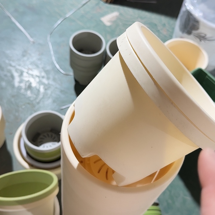 球根盆1号米黄带托10套