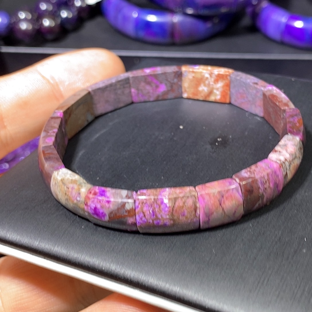 人***戏苏纪石（舒俱来）未镶嵌南非老矿舒俱来镯排