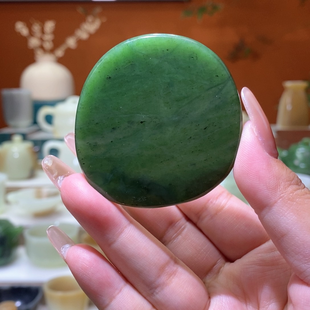 未镶嵌和田玉挂件碧玉杯垫福利