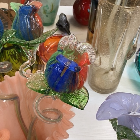 琉璃花瓶高45厘米