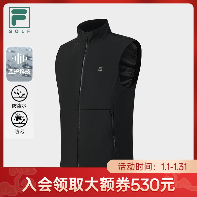 FILA斐乐男士马甲保暖轻量防风运动舒适跑步A11M615912F
