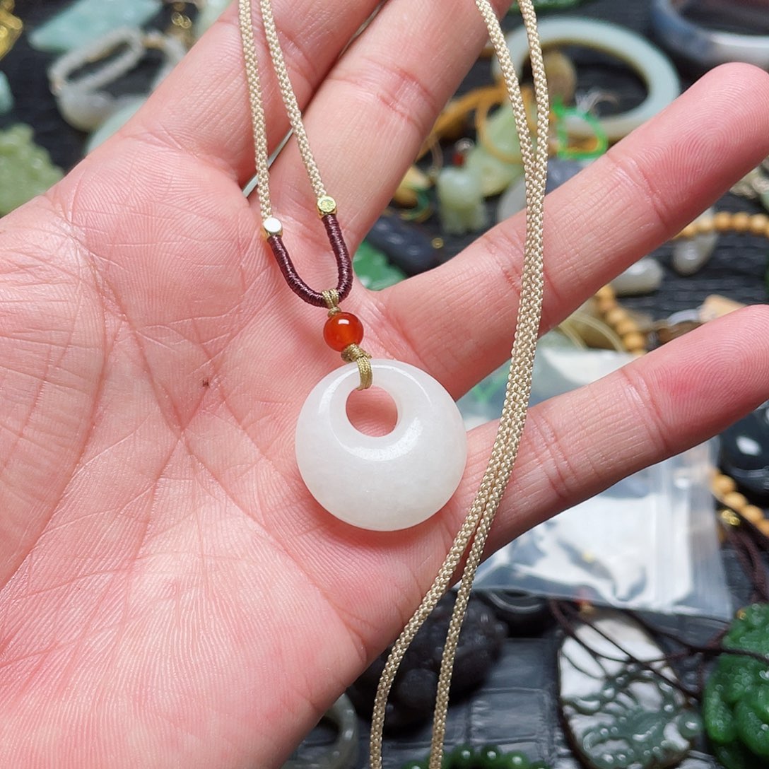 和田玉未镶嵌耳饰吊坠