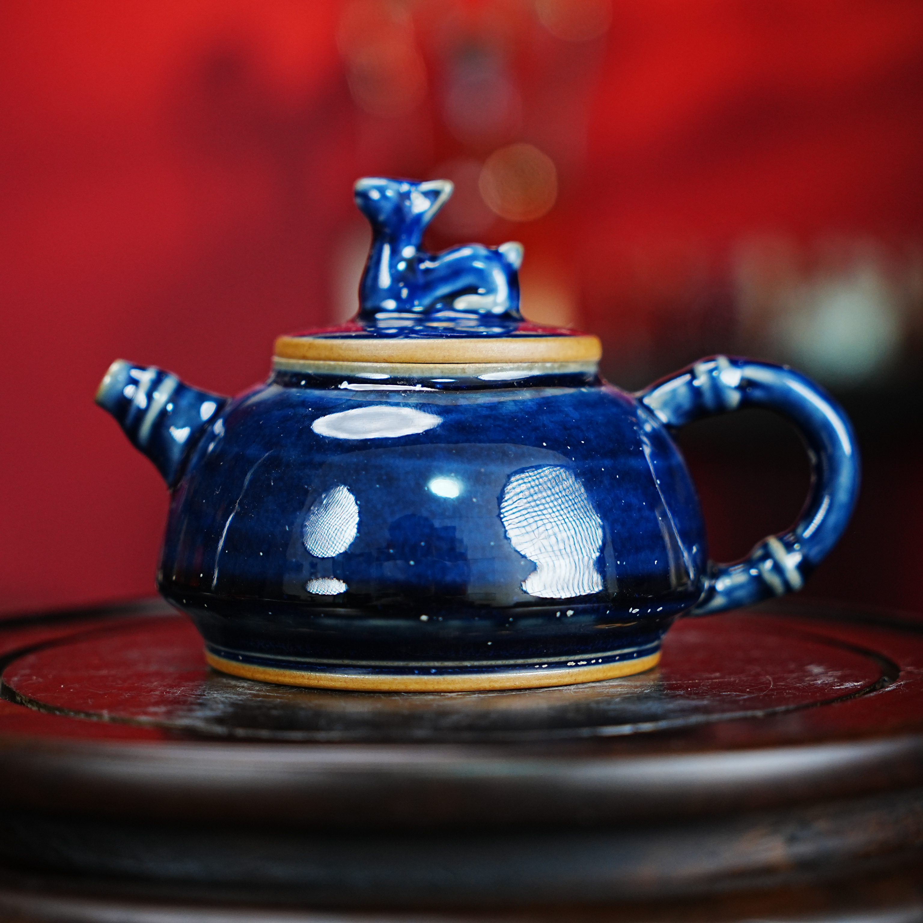 周家钧窑【福禄壶】名窑茶具周家钧窑底新中式茶道经典茶壶窑变