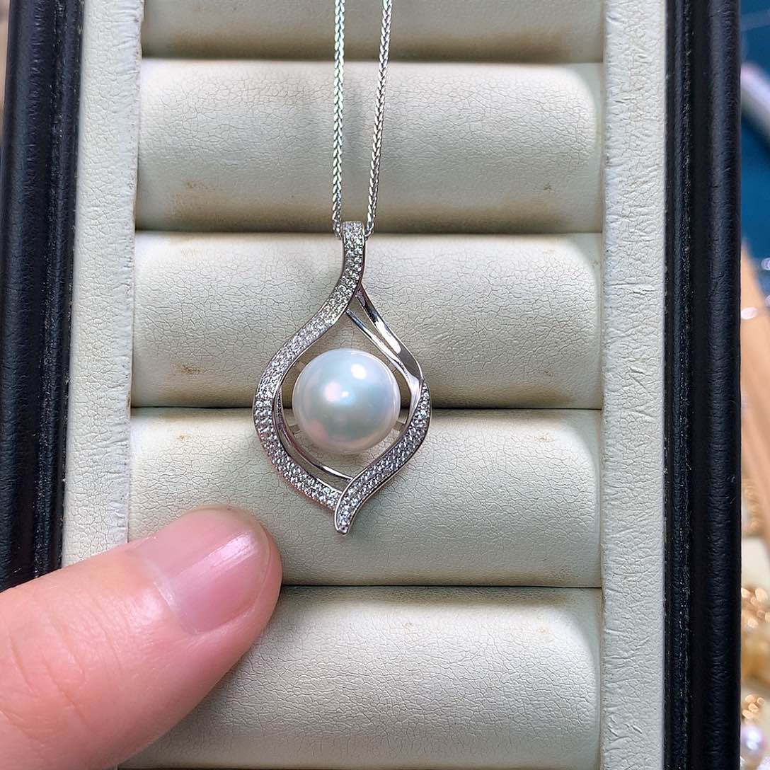 淡水珍珠颈饰银S925镶嵌