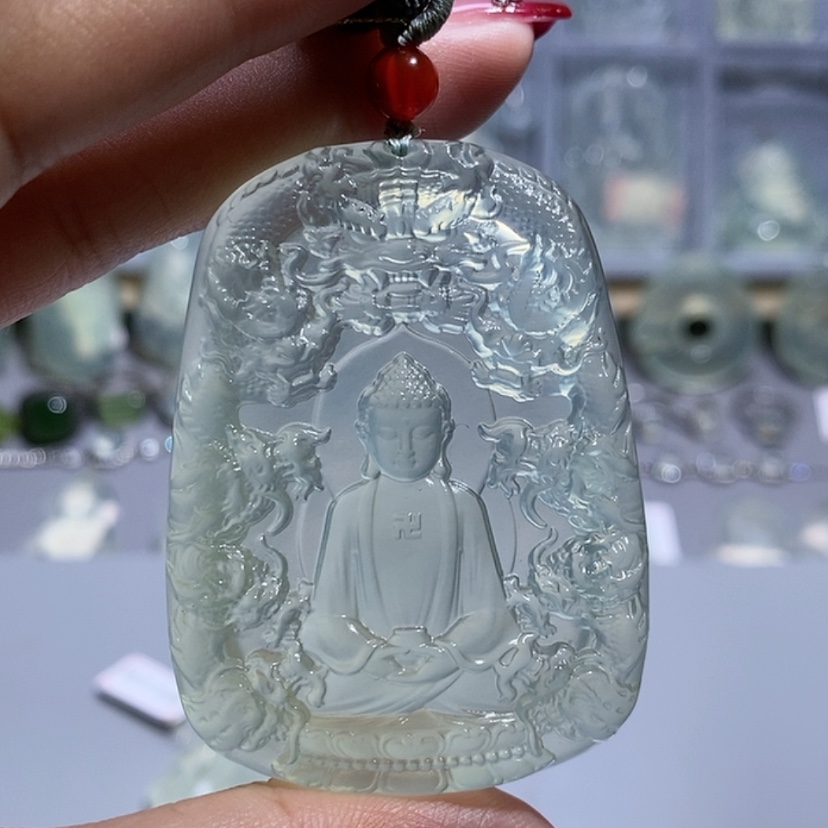 【闪购商品】岫玉颈饰未镶嵌悟*道大日如来