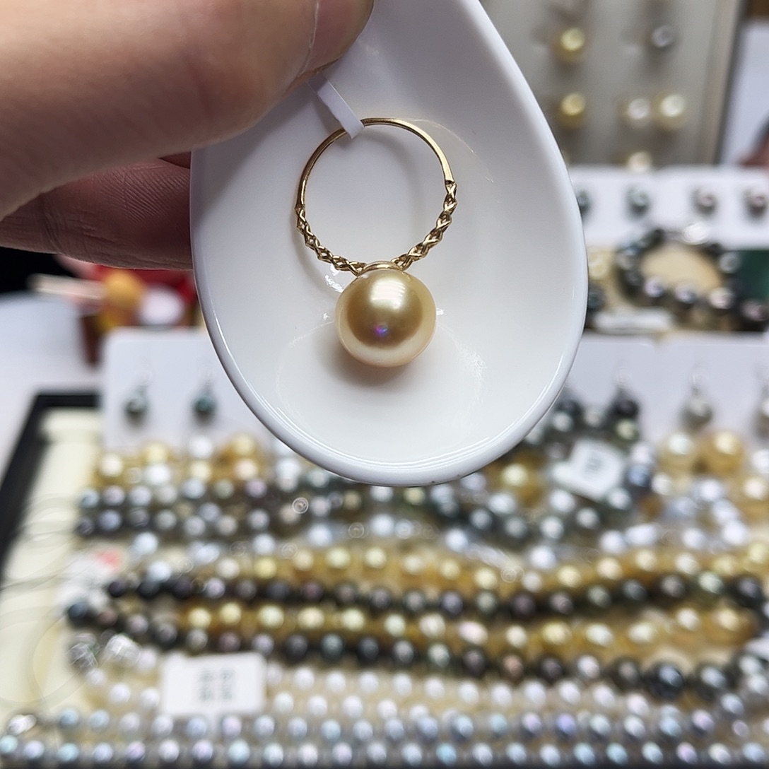 海水珍珠戒指18K金镶嵌