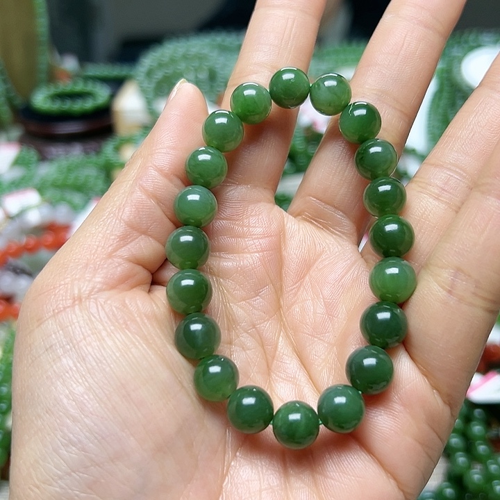 和田玉（碧玉）手链未镶嵌