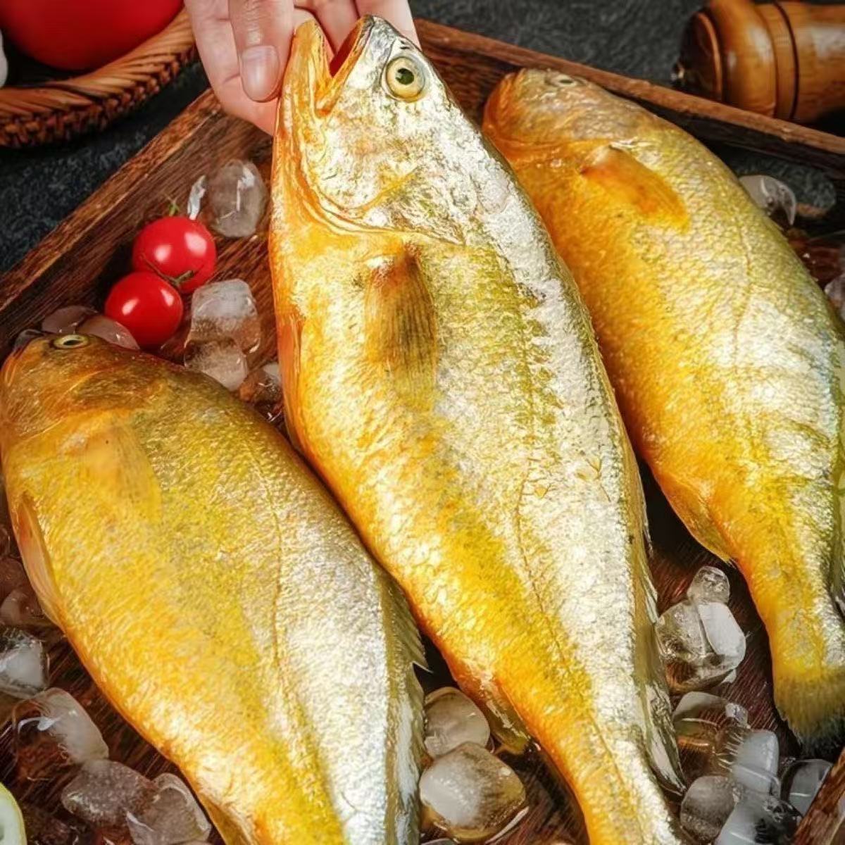 【4斤装】深海大黄花鱼鲜活速冻蒜瓣肉口感美味京东顺丰包邮
