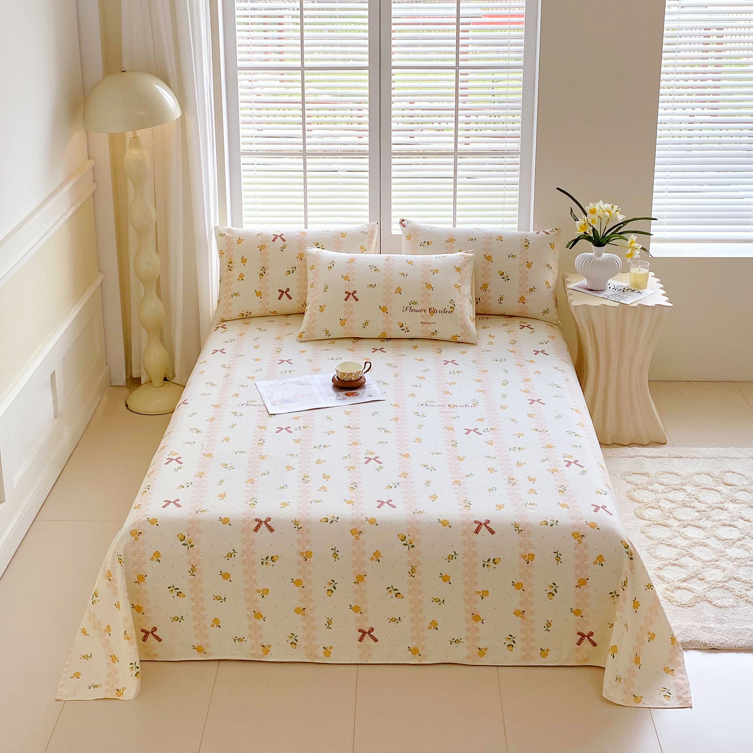 纯棉老粗布三件套直边款