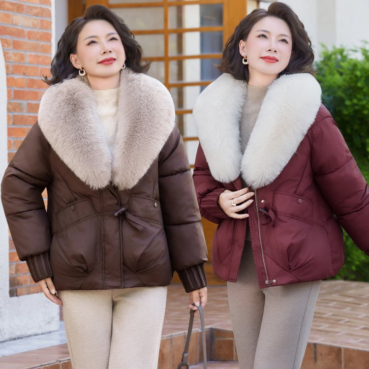 2025妈妈冬装新款保暖短款百搭韩版加厚女士冬季棉衣棉服
