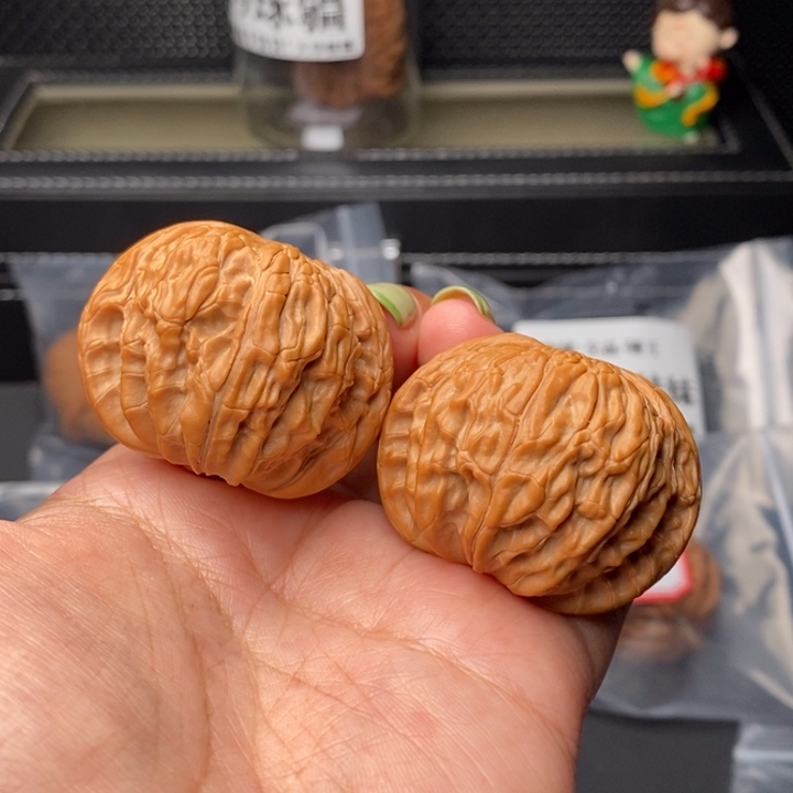 文玩核桃把件43磨盘