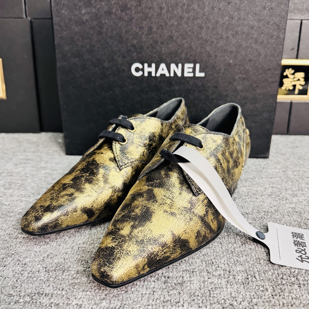未使用 Chanel/香奈儿 森林系列复古乐福鞋38码ysc4247