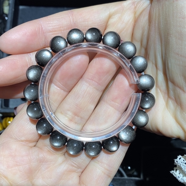 黑曜岩手链未镶嵌扬**洒