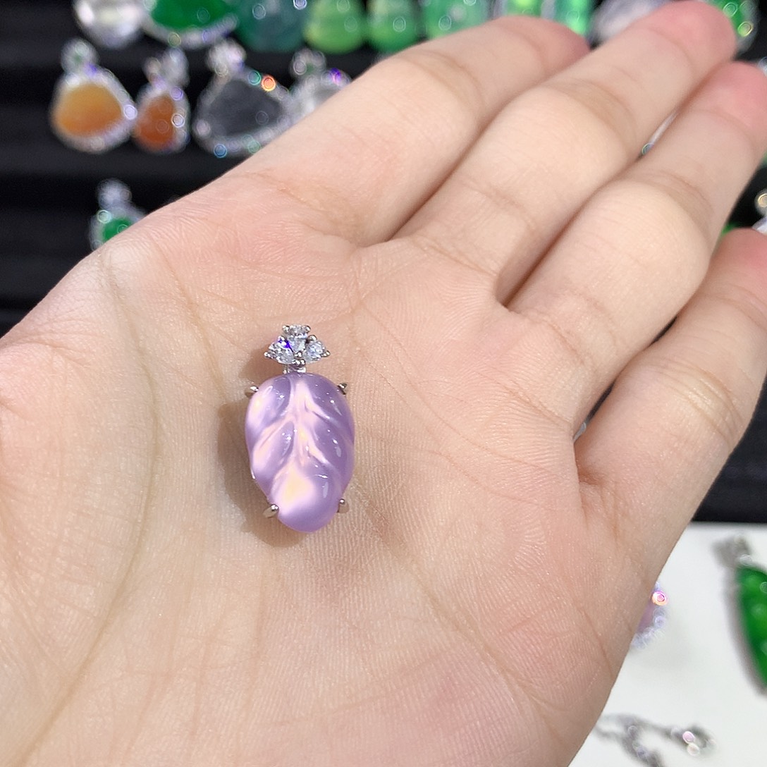 银S925镶嵌颈饰玛瑙/玉髓娜