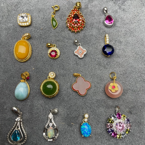 红宝石吊坠s925镶嵌多样性发一