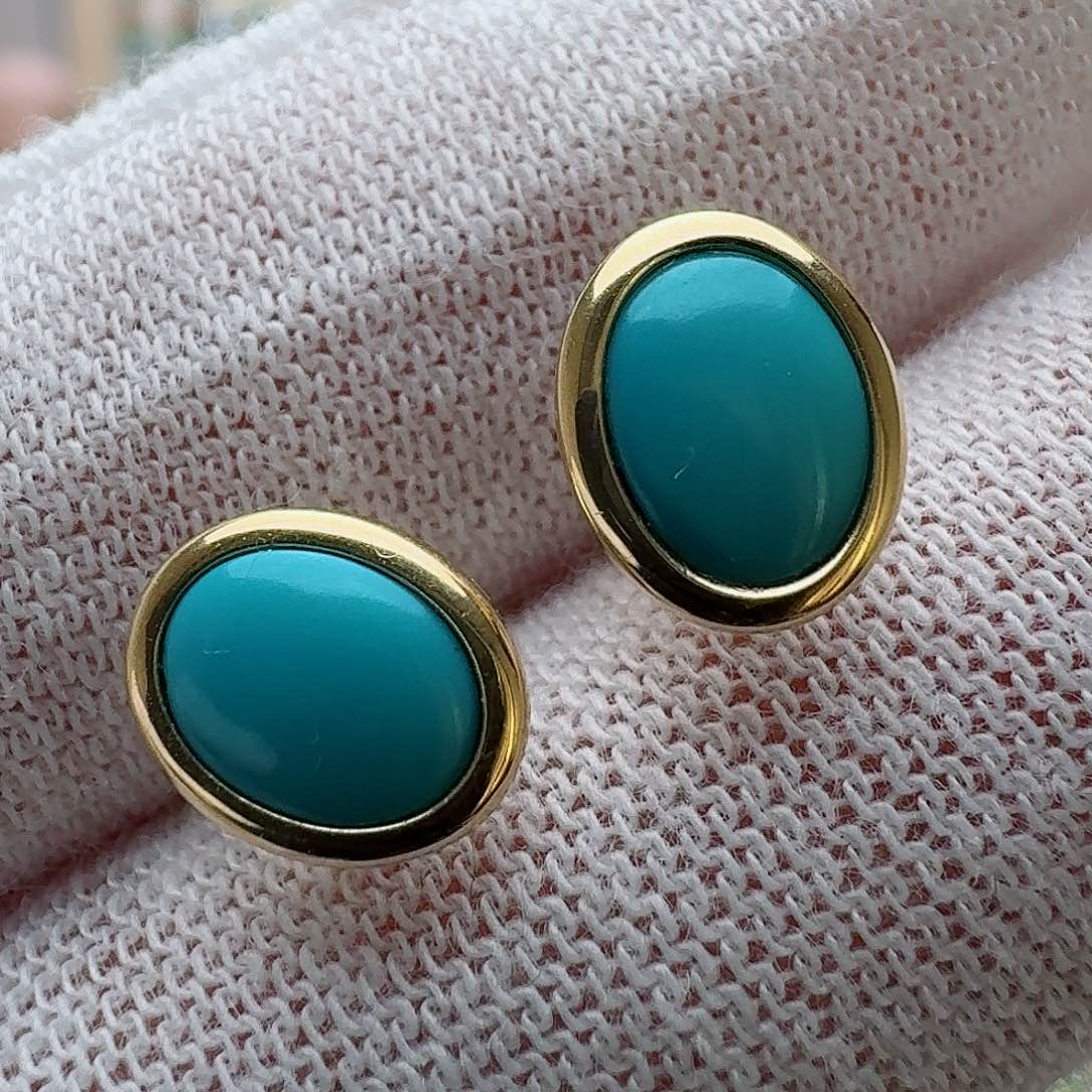 绿松石珠宝奇石18K金镶嵌