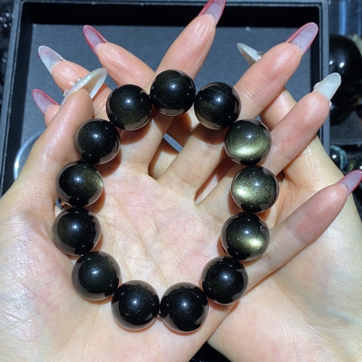 黑曜岩手链未镶嵌大*儿