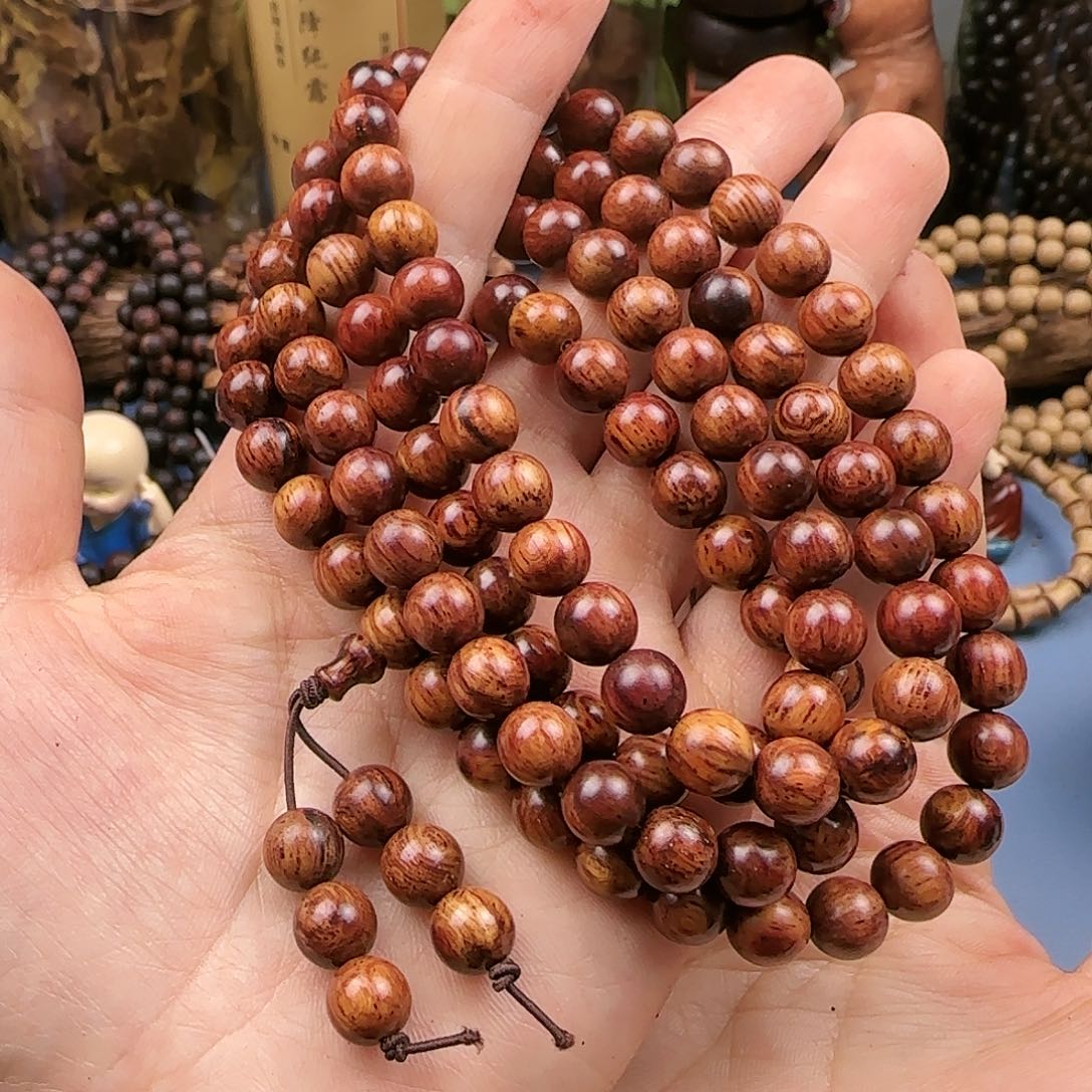 降真香手串/手链海南花梨公高油黄油0.8#108多圈