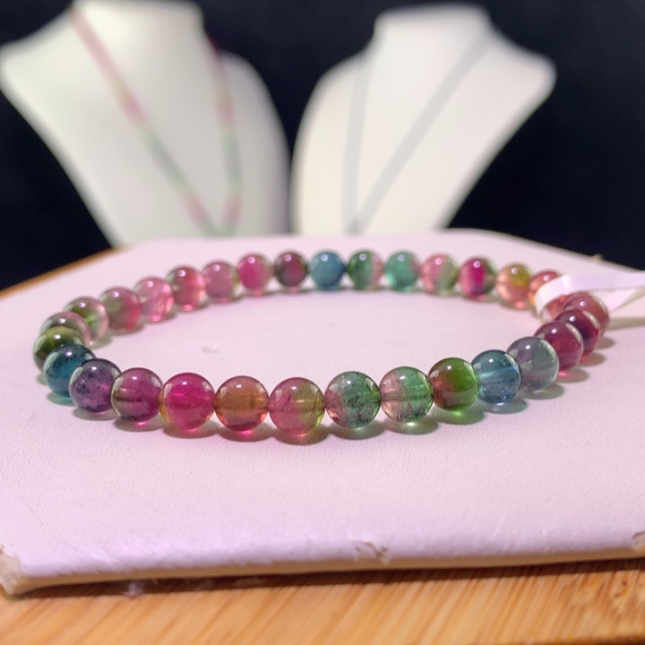 双色碧玺手链未镶嵌