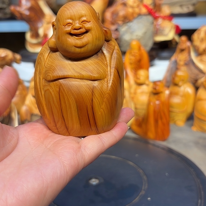 柏木太行崖柏弥勒佛