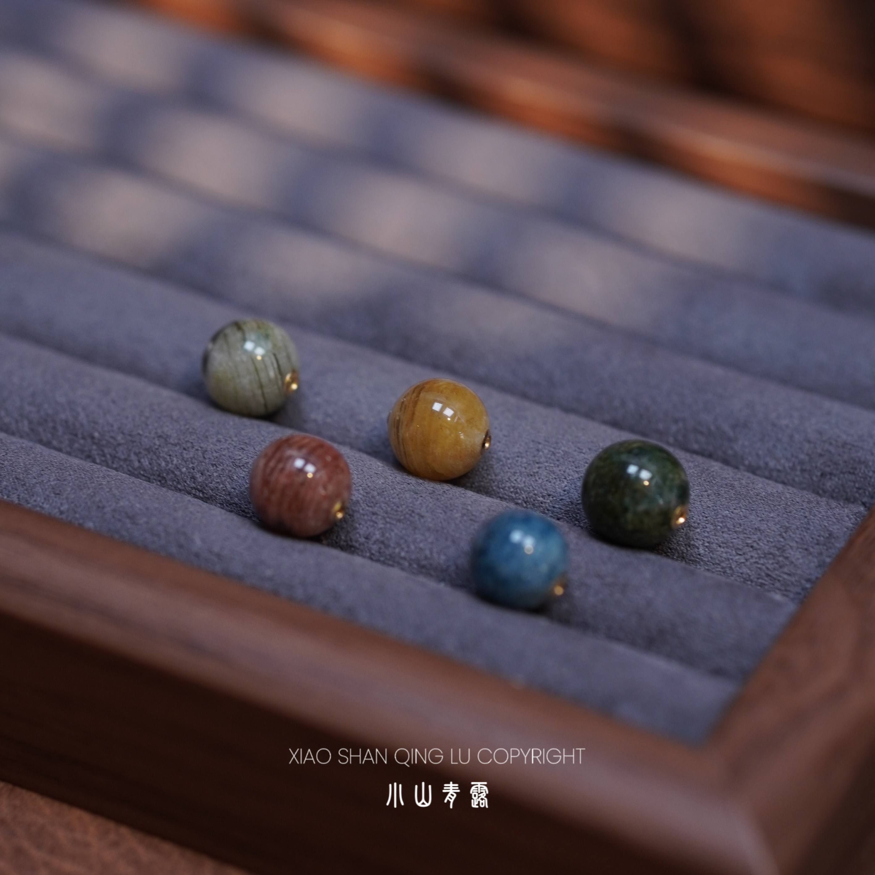 【QIY1859】四季幽灵水晶路路通18k金镶珠12-13mm左右多样性发其一