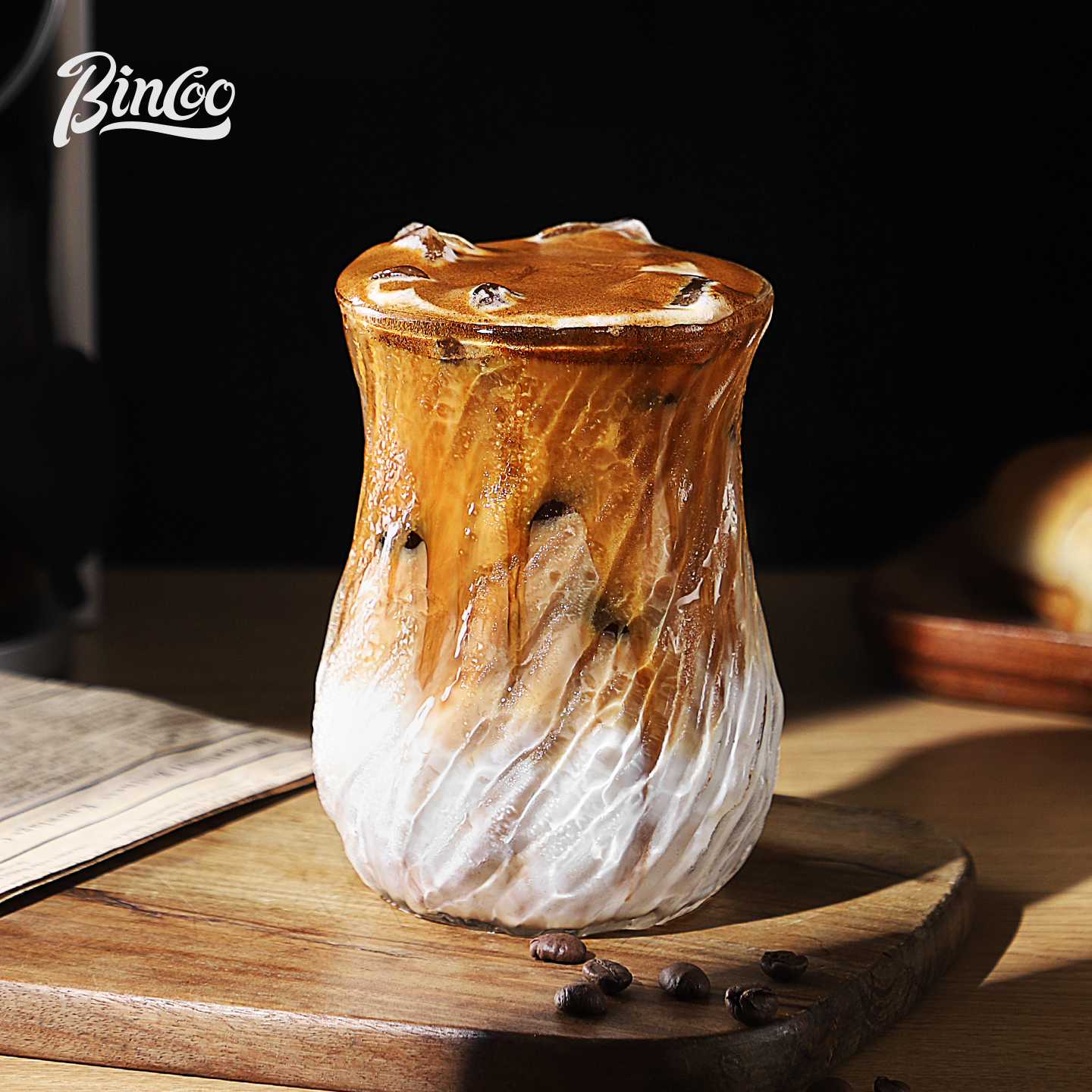 Bincoo咖啡杯风格复古欧式简约风纯色创意高档精致意式浓缩玻璃杯