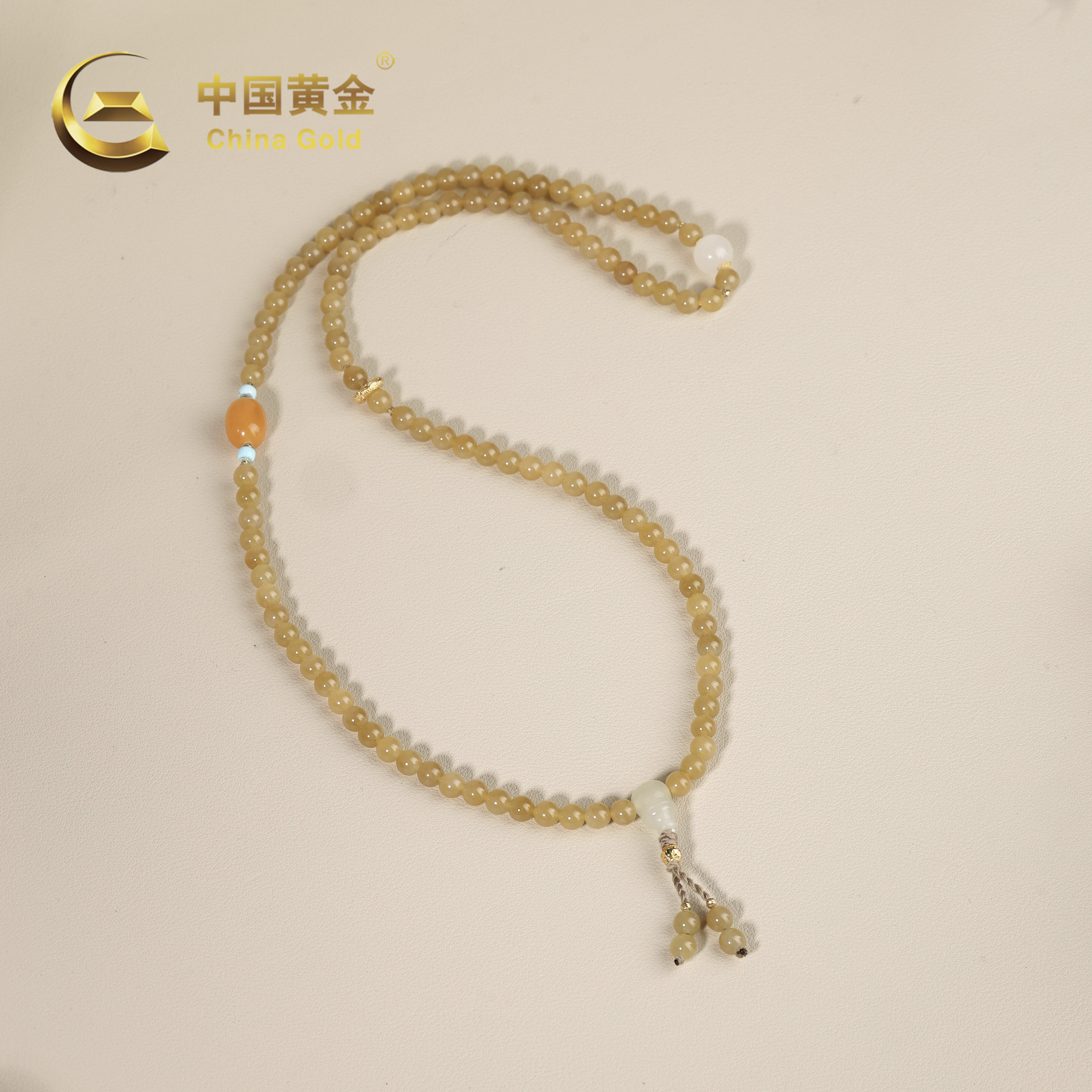  【中国黄金】矜源 | 和田玉*项链*18K金镶嵌-X2801-Y