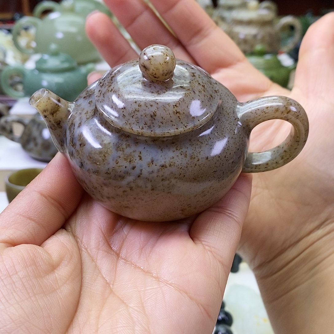 和田玉茶壶 微瑕未镶嵌